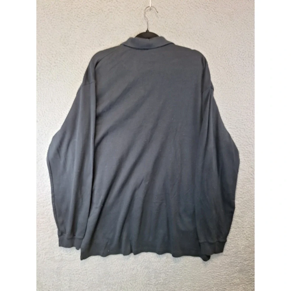 Polo Ralph Lauren Polo Shirt Mens 2XL Black‎ Pony Logo Performance High Low Slit